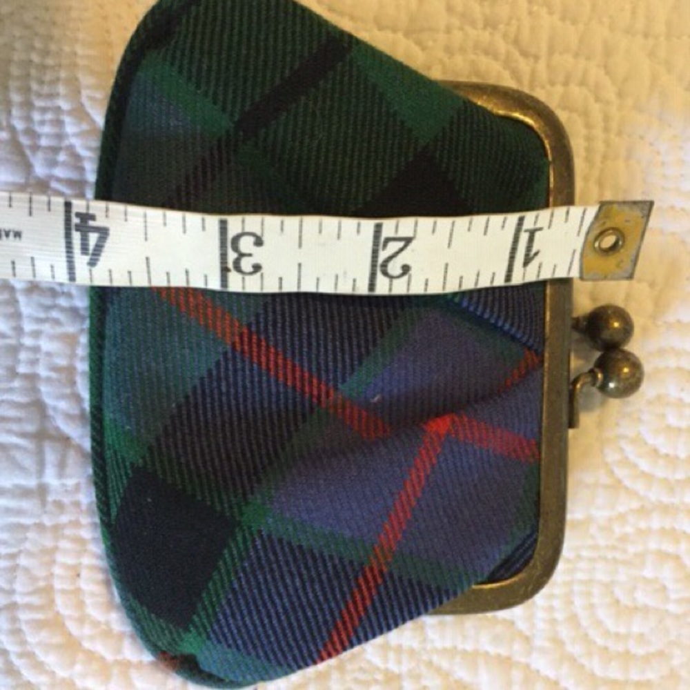 NWT Plaid Wool J Crew coin purse